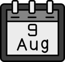 August 9 Vector Icon