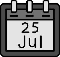 July 25 Vector Icon