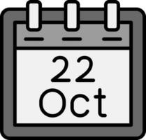 October 22 Vector Icon