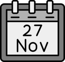 November 27 Vector Icon