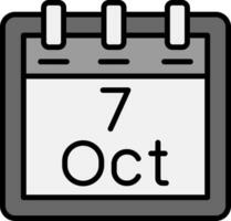 October 7 Vector Icon