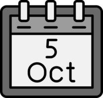 October 5 Vector Icon