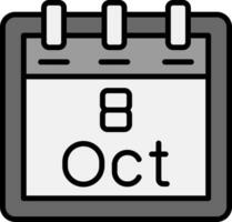 October 8 Vector Icon