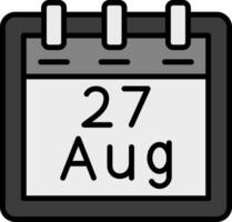 August 27 Vector Icon