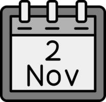 November 2 Vector Icon