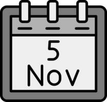 noviembre 5 5 vector icono