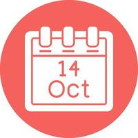 October 14 Vector Icon