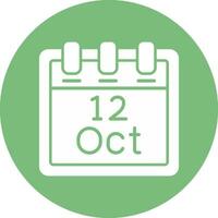 October 12 Vector Icon