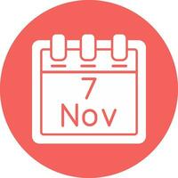 November 7 Vector Icon