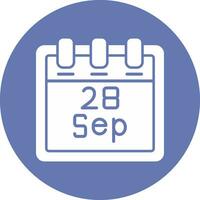 September 28 Vector Icon