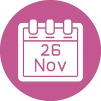 November 26 Vector Icon