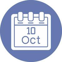 October 10 Vector Icon