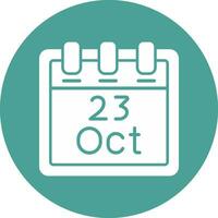October 23 Vector Icon
