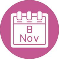 November 8 Vector Icon