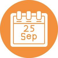 September 25 Vector Icon