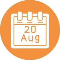 August 20 Vector Icon