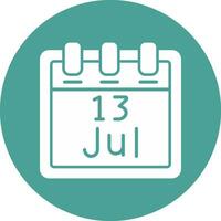 July 13 Vector Icon