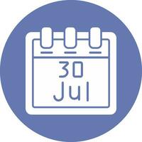 July 30 Vector Icon