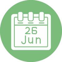 June 26 Vector Icon