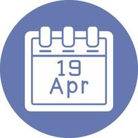 April 19 Vector Icon