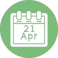 April  21 Vector Icon