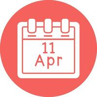 April 11 Vector Icon