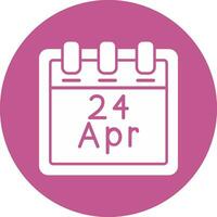 April 24 Vector Icon