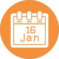 January 16 Vector Icon