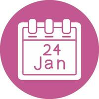 January 24 Vector Icon