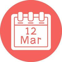 March 12 Vector Icon