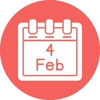 February 4 Vector Icon