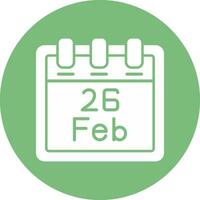 February 26 Vector Icon