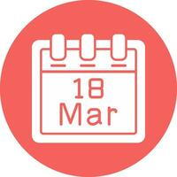 March 18 Vector Icon