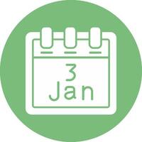 January 3 Vector Icon