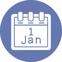 January 1 Vector Icon