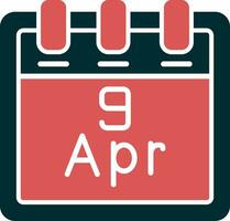 April 9 Vector Icon