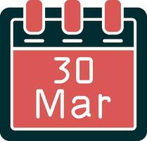 March 30 Vector Icon