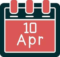 April 10 Vector Icon