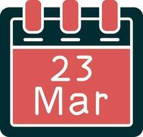 March 23 Vector Icon