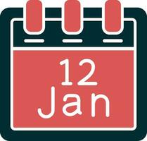 January 12 Vector Icon