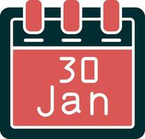 January 30 Vector Icon