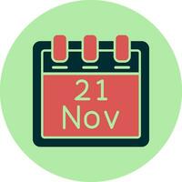 November 21 Vector Icon