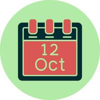 October 12 Vector Icon