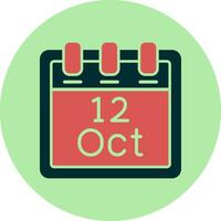 October 12 Vector Icon