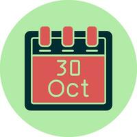 October 30 Vector Icon