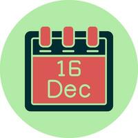 December 16 Vector Icon