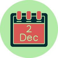 December 2 Vector Icon