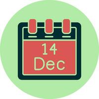 December 14 Vector Icon