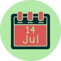 July 14 Vector Icon