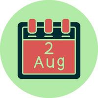 August 2 Vector Icon